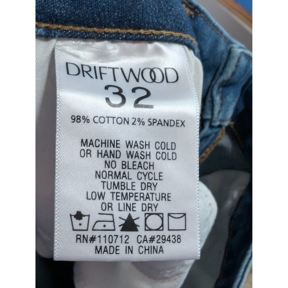 Driftwood Jackie High Rise Floral Embroidered Skinny Jeans Medium Wash Size 32 - Picture 4 of 10